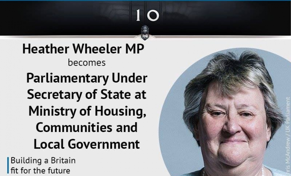 Heather Wheeler MP Made Government Minister