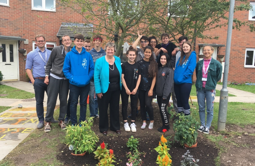 Heather Wheeler MP and members of the NCS